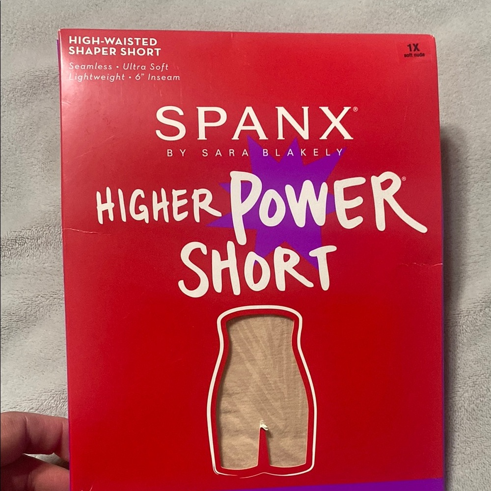 SPANX Higher Power Short - Red and Tan